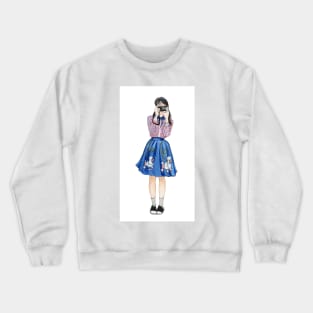 Girl taking photos Crewneck Sweatshirt